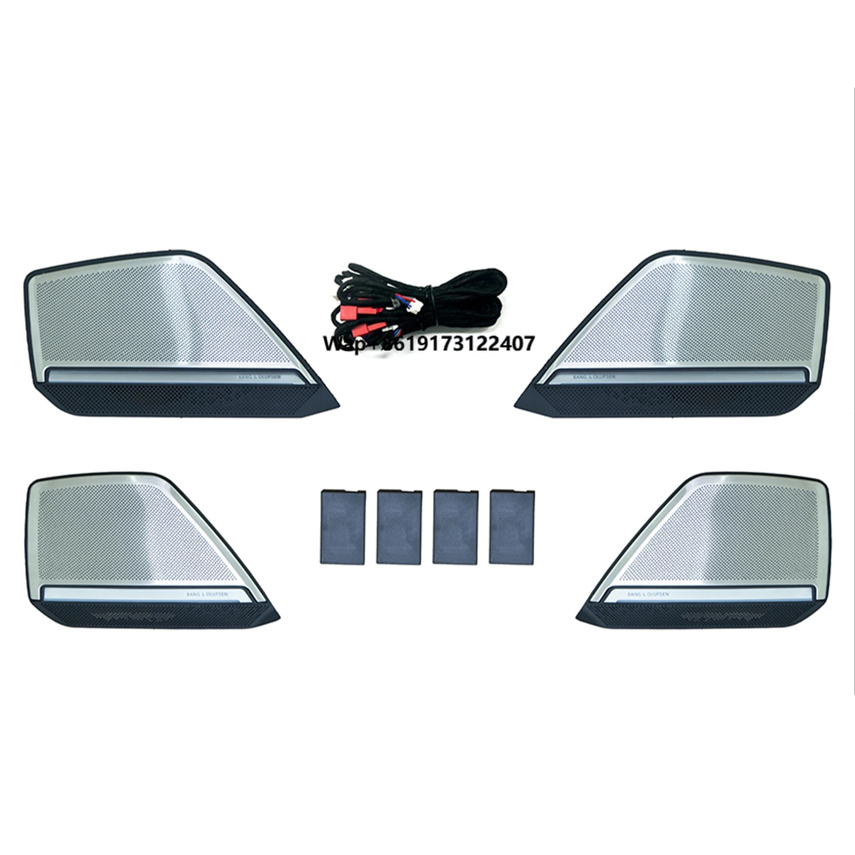 2019-2025 A6 A7 C8 LED Ambient Door Lights, BO-Style Metal Speaker Cover, Car Interior Trim